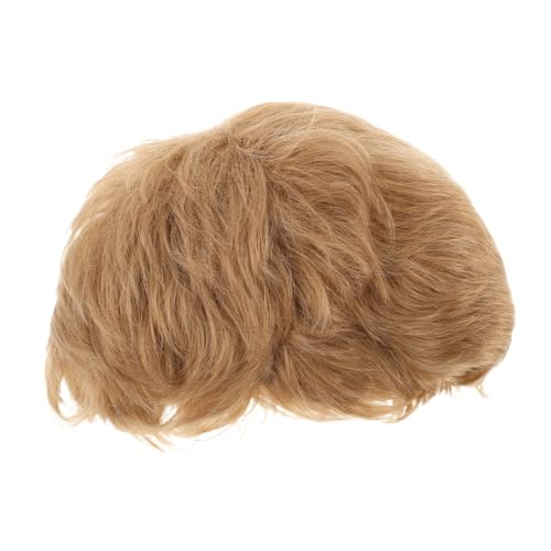 PACKOVE Kurze Herrenperücke: Kurzhaarperücke Für Männer – Realistisches, Hitzebeständiges Toupet Aus Kunstfaser Zum Abdecken Von Kahlheit, Für Cosplay Und Den Täglichen Gebrauch von PACKOVE