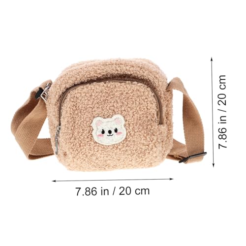 PACKOVE Kuschelige Damen Schultertasche aus Lammfellimitat Leichte Kompakte Handytasche für Alltag Umhängetasche für Party Einkauf und Freizeitgebrauch von PACKOVE