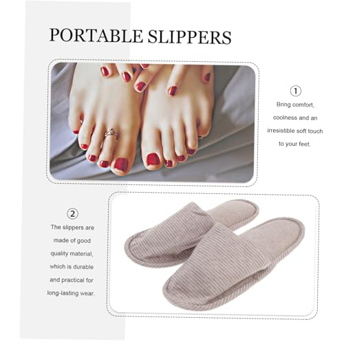 PACKOVE Leichte Atmungsaktive Faltbare Reise Slipper mit Dünner Sohle für Damen und Herren Bequeme Indoor Hausschuhe Kompakt und Tragbar für Business und Flugreisen von PACKOVE