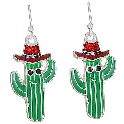 PACKOVE Kaktus Ohrringe Für Damen Tropfenohrringe Pflanzen Ohrhänger Aus Grüne Pflanze Schmuck Für Frauen Und Teenager-mädchen von PACKOVE