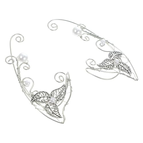 PACKOVE Leichte Langlebige Ear Ohrclips Ohrloch Handgefertigte Elfen Ohrringe für Damen und Mädchen Hautfreundlich Vielseitig Kombinierbar Modisches Schmuckaccessoire von PACKOVE