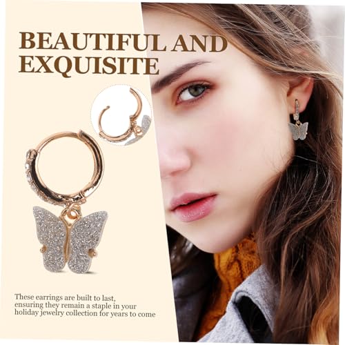PACKOVE Leichte Schmetterlings Ohrringe aus Harz und Zinklegierung Süßes Design zu Tragen Ohrhänger für Damen Geeignet für Alltag Partys und Hochzeiten von PACKOVE