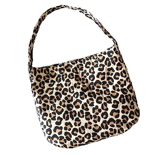 PACKOVE Damen Umhängetasche mit Leopardenmuster Große Schultertasche Strapazierfähigem Canvas Retro Einkaufstasche für Alltag und Ausgehen PACKOVE Damen Umhängetasche mit Leopardenmuster Große Schultertasche Strapazierfähigem Canvas Retro Einkaufstasche für Alltag und Ausgehen von PACKOVE
