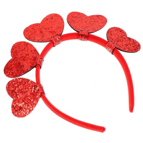 PACKOVE Liebe Stirnband Mädchen-stirnband-dekor Amor-haarband Glitzer-herz-stirnband Glitzer-herz-kopfbedeckung Kopfschmuck Für Die Mädchen Stirnband Dekor Blitz Plastik Fräulein Geschenk von PACKOVE