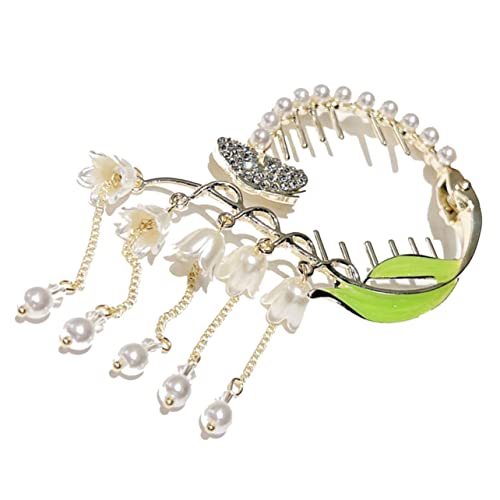 PACKOVE Maiglöckchen Blumen Haarnadel Mädchen Clip Haarnadeln Damen Haarblumen Quaste Pferdeschwanz Süße Ausgefallene Haarspange Haar Pferdeschwanz Quaste Lilie Für von PACKOVE