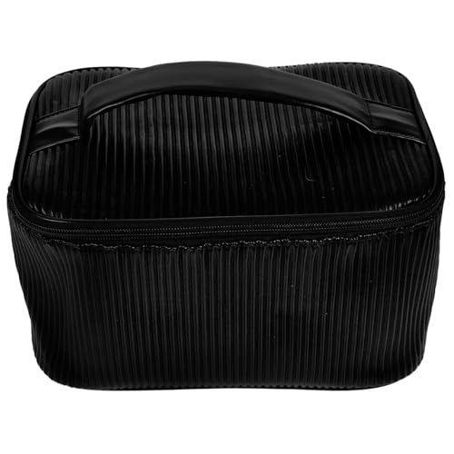 PACKOVE Kosmetiktasche Für Reisen Make-up-Beutel Aus Leder Reisetasche Für Damen Mit Reißverschlusstaschen Für Kosmetika Und Utensilien von PACKOVE