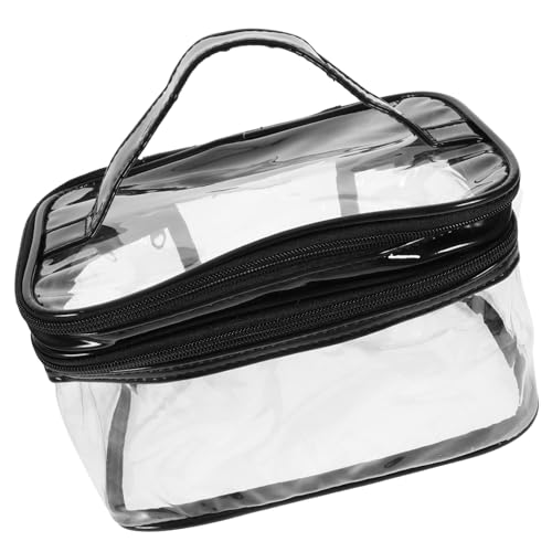 PACKOVE Make-up Tasche Groß Tragbarer Kosmetik Organizer Wasserdichter PVC Kulturbeutel Mit Handgriff Transparenter Reise-Make-up Beutel Für Und Toilettenartikel von PACKOVE
