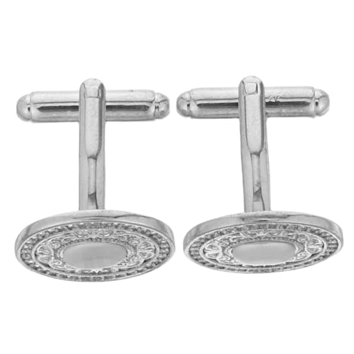 PACKOVE Manschettenknöpfe Herren Kupfer mit Funkelnden Strasssteinen Runde Form für Hemden Langlebig und Komfortabel Modisch für Business Hochzeit und Bürotragekomfort von PACKOVE