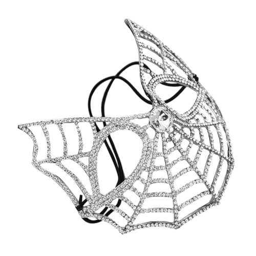 PACKOVE Maskenzubehör Strassmaske Hochzeitsmaske stilvolle Maske Spinnennetzmasken Strass-Halbmaske funkelnde Maske Silberne Maskerademaske Abschlussballschmuck für Frauen Legierung Silver PACKOVE Maskenzubehör Strassmaske Hochzeitsmaske stilvolle Maske Spinnennetzmasken Strass-Halbmaske funkelnde Maske Silberne Maskerademaske Abschlussballschmuck für Frauen Legierung Silver von PACKOVE