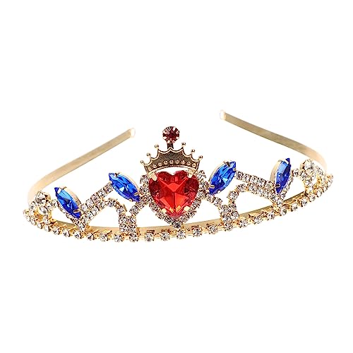 PACKOVE Metal Haarreif mit Funkelnden Strasssteinen Stabiles Metall Tiara Stirnband für Mädchen Eleganter Haarschmuck für Geburtstagsfeiern Hochzeiten und Festliche Anlässe Prinzessinnen von PACKOVE