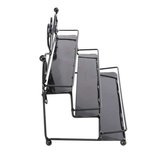 PACKOVE Metall Nagellack Organizer mit Herz Design Reihiges Nagellackhalter Rack Stabiler Rutsch Sockel Schwarzes Kosmetik Aufbewahrungsregal für Nagellack und Make Up Zubehör von PACKOVE