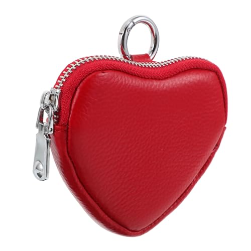 PACKOVE Kleines Damenportemonnaie in Herzform Münzgeldbörse Mit Schlüsselanhänger Minimalistische Geldbörse Aus Weichem Material Für Einkaufen Dating Und Reisen von PACKOVE