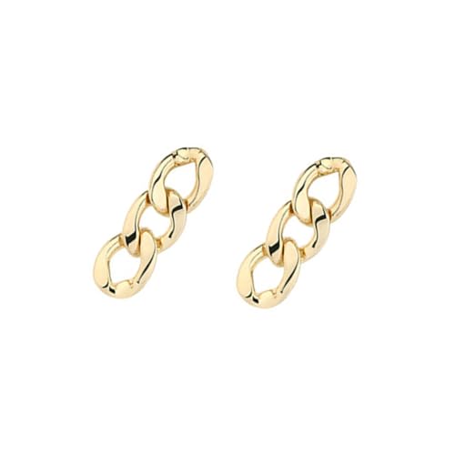 PACKOVE Minimalistische Gold Ohrringe Damen Filigrane Ketten Ohrringe Stilvolle Runde Ohrstecker Leicht Beweglich Eleganter Modeschmuck für Alltag und Festlichkeiten von PACKOVE