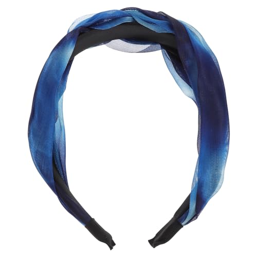 PACKOVE Mode-Stirnband Breites Stirnband Damen-Haarband Damen-Mädchen-Haar-Accessoire Blau von PACKOVE