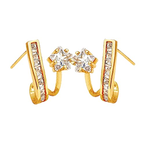 PACKOVE Modebewusste Ohrstecker Damen Kleine Leichte Metallohrringe Modische Zarte Ohrstecker für Frauen und Mädchen Bequem Sicher Vielseitig Tragbar Geschenk für Alltag Party Dating von PACKOVE