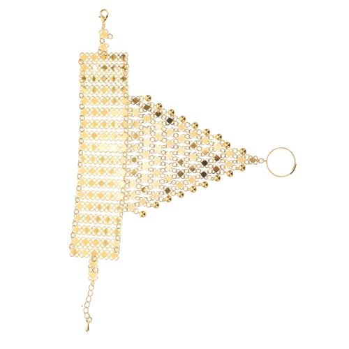 PACKOVE Multi-layer Ethnische Handkette Damen Armband Ring Schmuck Verstellbarer Metall-armreif Mit Glänzendem Legierungsfinish Für Tanz Festival Alltag von PACKOVE