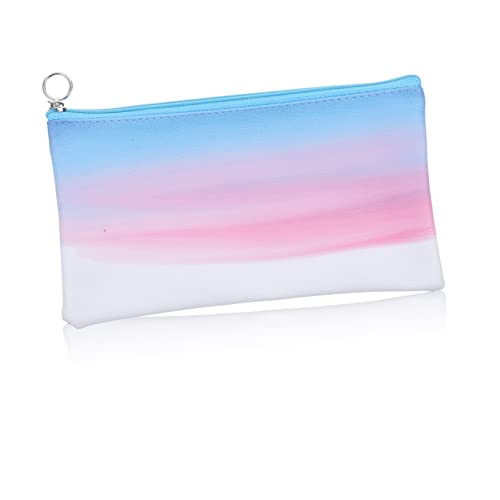 PACKOVE Multifunktionaler Lippenstiftbeutel Abteil Kosmetik-Organizer-Tasche Kleine Kosmetik Kleine Reißverschlusstasche Tasche Für Frauen Handytasche Lychee-Muster Pu Blue von PACKOVE