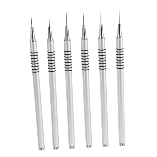 PACKOVE Nagelstift-set Nagelbürsten Universeller Augenbrauenstift Nageldesignbürsten Dorn Nagel Bit Liner-bürste Builder-gel-pinsel Nagel Charms Augenbrauenstift Mittelbraun Metall Silver PACKOVE Nagelstift-set Nagelbürsten Universeller Augenbrauenstift Nageldesignbürsten Dorn Nagel Bit Liner-bürste Builder-gel-pinsel Nagel Charms Augenbrauenstift Mittelbraun Metall Silver von PACKOVE