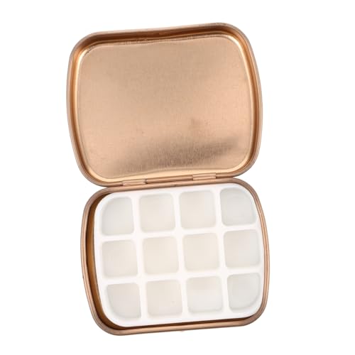 PACKOVE Nail Polish Palette Tray Leere Nagellack-tin Mit Fächern Eleganter Nagellack-organizer Roségold Für Effektive Aufbewahrung Und Einfache Handhabung Unterwegs von PACKOVE