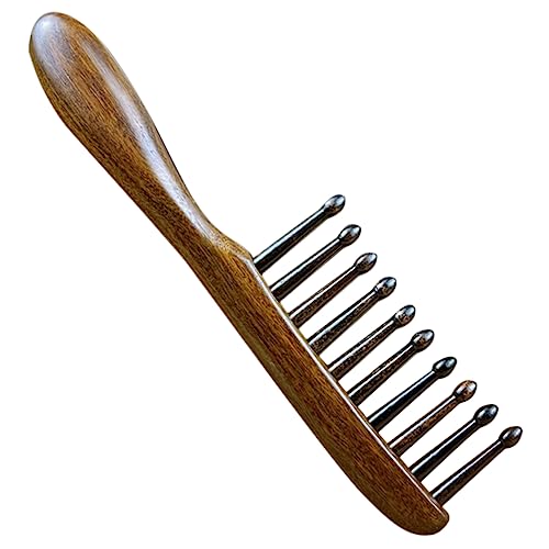 PACKOVE Natürlicher Sandelholz für Männer und Breitzinkiger Massagekamm zur Kopfhautstimulation für Tägliche und Perfektes zu Jedem von PACKOVE