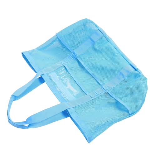 PACKOVE Große Mesh Strandtasche Für Frauen Tragbare Badetasche Mit Innerem Reißverschluss Atmungsaktive Und Praktische Strandtasche Für Outdoor-aktivitäten Für Schwimmausrüstung Und von PACKOVE