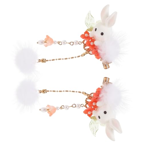 PACKOVE Niedliche Bunny Haarnadeln mit Pompon und Tassel Haarspangen für Mädchen Österlicher Haarschmuck Weiche Rutschfeste Clips für Schul und Partyoutfits PACKOVE Niedliche Bunny Haarnadeln mit Pompon und Tassel Haarspangen für Mädchen Österlicher Haarschmuck Weiche Rutschfeste Clips für Schul und Partyoutfits von PACKOVE