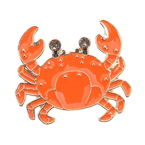 PACKOVE Niedliche Krebs Brosche Anstecker Metall Pin für Kleidung Rucksäcke Jacken Damen Herren Tier Schmuck Modisches Accessoire von PACKOVE