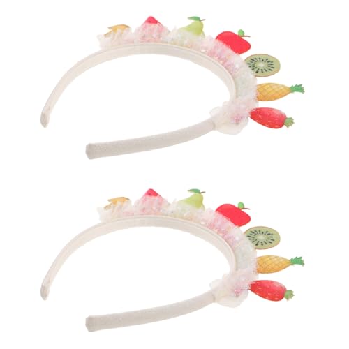 PACKOVE Obst Haarreif Fruchtiges Mesh Spitzen Stirnband Leicht Süßer Party und Bühnenkopfschmuck für Mädchen Festliche Sommer Kostümaccessoires von PACKOVE