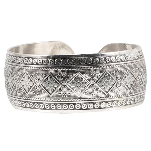 PACKOVE Retro Armreif Damen Chunky Offenes Armband Vintage Schmuck Verstellbar für Alltag und Party von PACKOVE