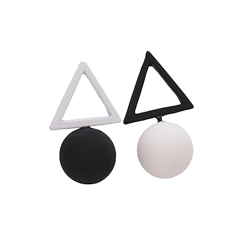 PACKOVE Einfache Geometrische Dreieck Ohrringe Für Frauen Asymmetrische Perlen Ohrstecker Modischer Schmuck Für Geschenke Für Feiertage Und Besondere Anlässe von PACKOVE