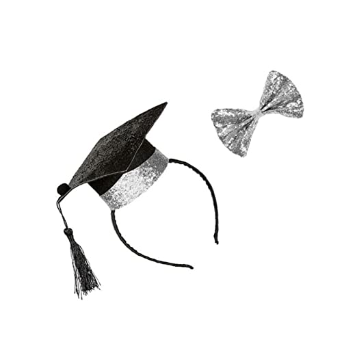 PACKOVE Abschlusskappendekoration Abschlusskronen Abschlussfeier Accessoires Tiara Ornament Abschluss Krawatte Stirnband für den Abschluss Erwachsener binden Zylinder Zubehör Dekorationen von PACKOVE