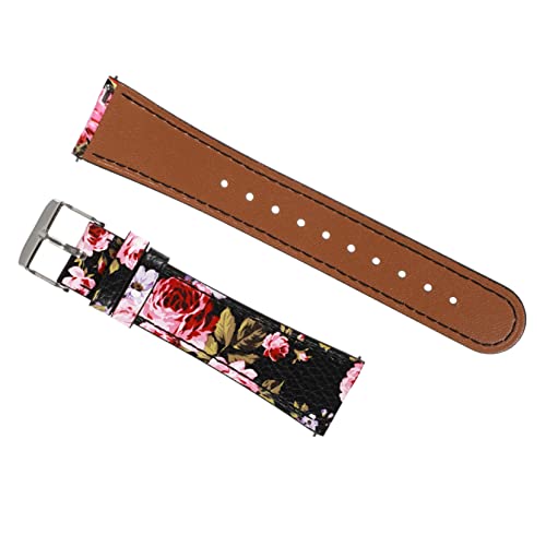 PACKOVE Pu-rundschwanzgürtel Smartwatch Band Lederband Riemen Gurt Blumenarmbänder Bands Armbänder Für Frauen Uhr Armbänder Uhr Band Ersatz Smartwatch-Band Drucken Fräulein Armband von PACKOVE