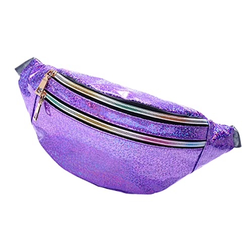 PACKOVE Pack Damen gürteltasche Makeup Tasche Kosmetiktasche id Card Holder Phone Holder Bag sonnenbrillenetuis Hüfttasche Handtasche Damen umhängetasche - Müllbeutel Fräulein Violett von PACKOVE