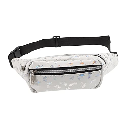 PACKOVE Pack Handy Aufbewahrungstasche Laufzubehör Für Damen Holografisch Crossbody-gürteltaschen Für Damen Laufende Taille Hüfttasche Für Gürtel Damengürtel Bote Pu Kleidung Weiß Fitness von PACKOVE