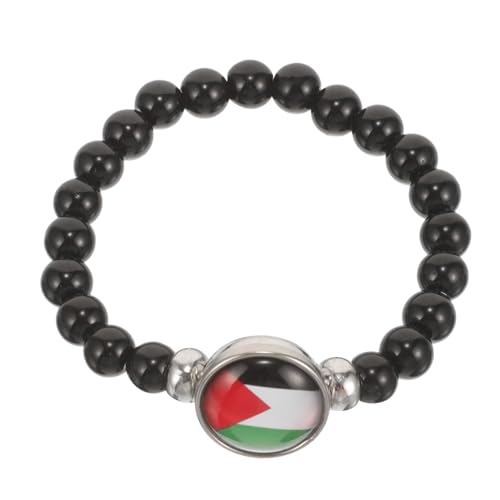 PACKOVE Palästina-flaggenarmband Mit Perlen Patriotisches Armband Dekoratives Flaggenarmband Für Frauen Und Männer Verstellbares Handgelenkarmband von PACKOVE