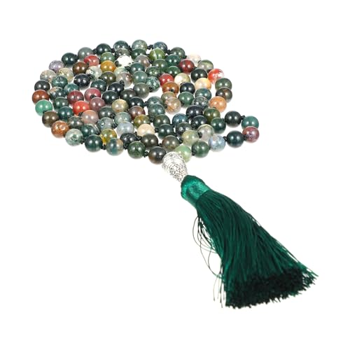 PACKOVE Perlen Boho Quasten Armband und Halskette Langes Yoga Meditations Schmuckstück Unisex Beaded Wrap Bracelet für Damen und Herren Vielseitig als Dekoration für Zuhause und Büro von PACKOVE