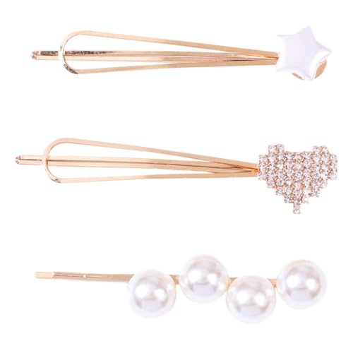 PACKOVE Perlen Haarspange Weiß Damen Haarclip mit Acryl Perlenrand Modisches Langlebiges Haaraccessoire für Frauen und Mädchen Eleganter Haarschmuck für Party und Alltag von PACKOVE