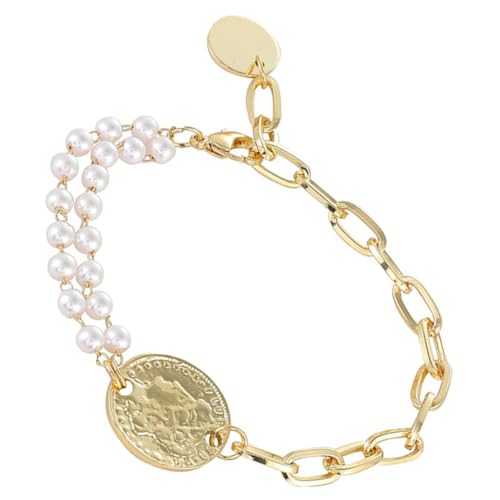 PACKOVE Perlenarmband Damen Kreatives Asymmetrisches Menschenkopf Design Elegant Modisches Armband Schmuck Accessoire Für Alltag Und von PACKOVE