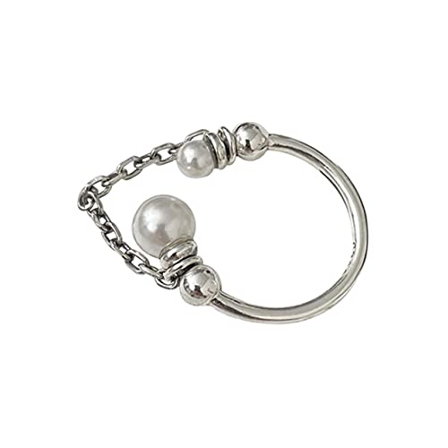 PACKOVE Perlenkette Offener Ring für Damen Verstellbarer Schmuck mit Einzigartigem Design als Tägliches Accessoire und Perfektes für Frauen PACKOVE Perlenkette Offener Ring für Damen Verstellbarer Schmuck mit Einzigartigem Design als Tägliches Accessoire und Perfektes für Frauen von PACKOVE