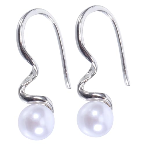 PACKOVE Perlenohrringe Damen Geometrische Ohrstecker mit Kunststoffperlen Leichtgewichtiger Schmuck Elegante Ohrhänger für Hochzeit Alltag Geschenk von PACKOVE