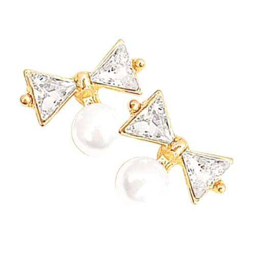 PACKOVE Perlenohrringe Damen Ohrstecker mit Strass und Leicht Modische Schmuckstücke für Frauen Vielseitig Kombinierbar Perfektes für Party und Alltag von PACKOVE