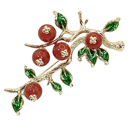 PACKOVE Persimmon Brosche für Damen Anstecknadel für Cheongsam Vielseitiges Kostüm Accessoire Perfekter Schmuck für Hochzeiten Partys Abschlussfeiern und Alltagsmode von PACKOVE
