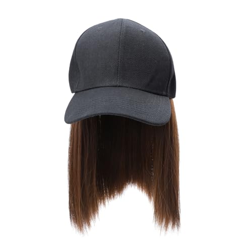 PACKOVE Perückenkappe wig with bangs lockiges haar Perücke mit Haarverlängerung curly wig Haarverlängerungsperücke Chemo MS gerader Perückenhut frauen kopfschmuck Hochtemperaturdraht Black von PACKOVE