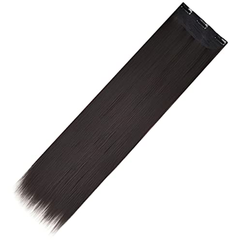 PACKOVE Haarverlängerungen Clip-in Lange Glatte Haarteile Für Frauen Schwarze Haarverlängerungen Aus Hochtemperatursilk von PACKOVE