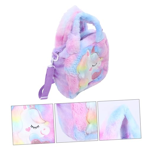 PACKOVE Plüsch Einhorn Umhängetasche Cartoon Schultertasche Verstellbarer Gurt Umweltfreundlich Robuster Mädchen Tasche Organizer Crossbody Bag Zufällige Farbe Zufällige Farbe von PACKOVE