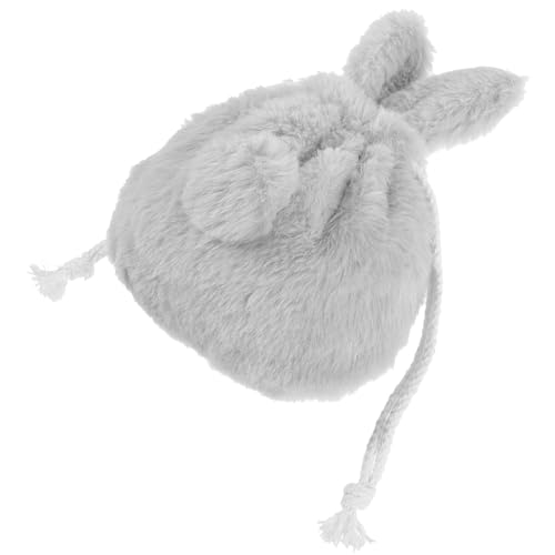 PACKOVE Flauschige Kosmetiktasche Mit Kordelzug Plüsch Hase Schminktasche Für Frauen Und Mädchen Niedliches Design Für Make up Und Kleine Gegenstände Geschenktüte Für Hochzeiten Und von PACKOVE