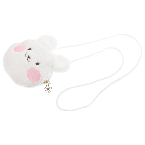 PACKOVE Flauschige Umhängetasche Für Mädchen Plüsch-hasentasche Kawaii-geldbörse Weiche Tasche Für Junge Mädchen Cartoon-münzbörse Süße Tasche Mit Ohr Plüsch-schatulle von PACKOVE