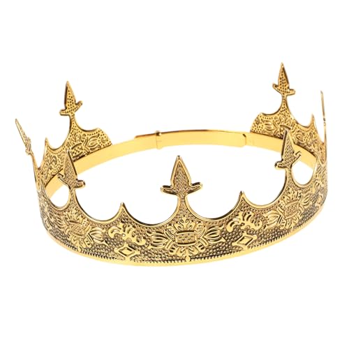 PACKOVE Prinzenkrone Für Männer Festival-kopfbedeckung Requisite Geburtstags-krone Cosplay-kopfbedeckung Mittelalter-accessoire Metall-krone Kostüm-teil Kopfschmuck Für Herren von PACKOVE