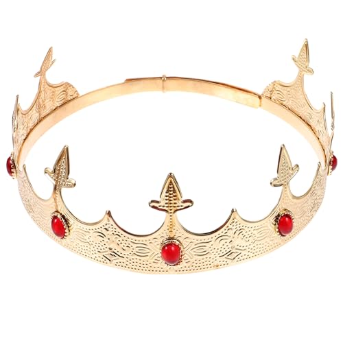 PACKOVE Prinzenkrone König Tiara Krone Kaiserliches Mittelalterliches Stirnband Rollenspiel Festzug Kostüme Zubehör Für Königliche Themen Weihnachten Hochzeit Geburtstag Cosplay Heimkehr von PACKOVE