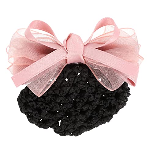 PACKOVE Professionelles Haar Snood mit Schleifen Clip Haarschmuck Dekoration für Damen Geeignet für Haartypen aus Strapazierfähigem Material Zartem Rosa von PACKOVE